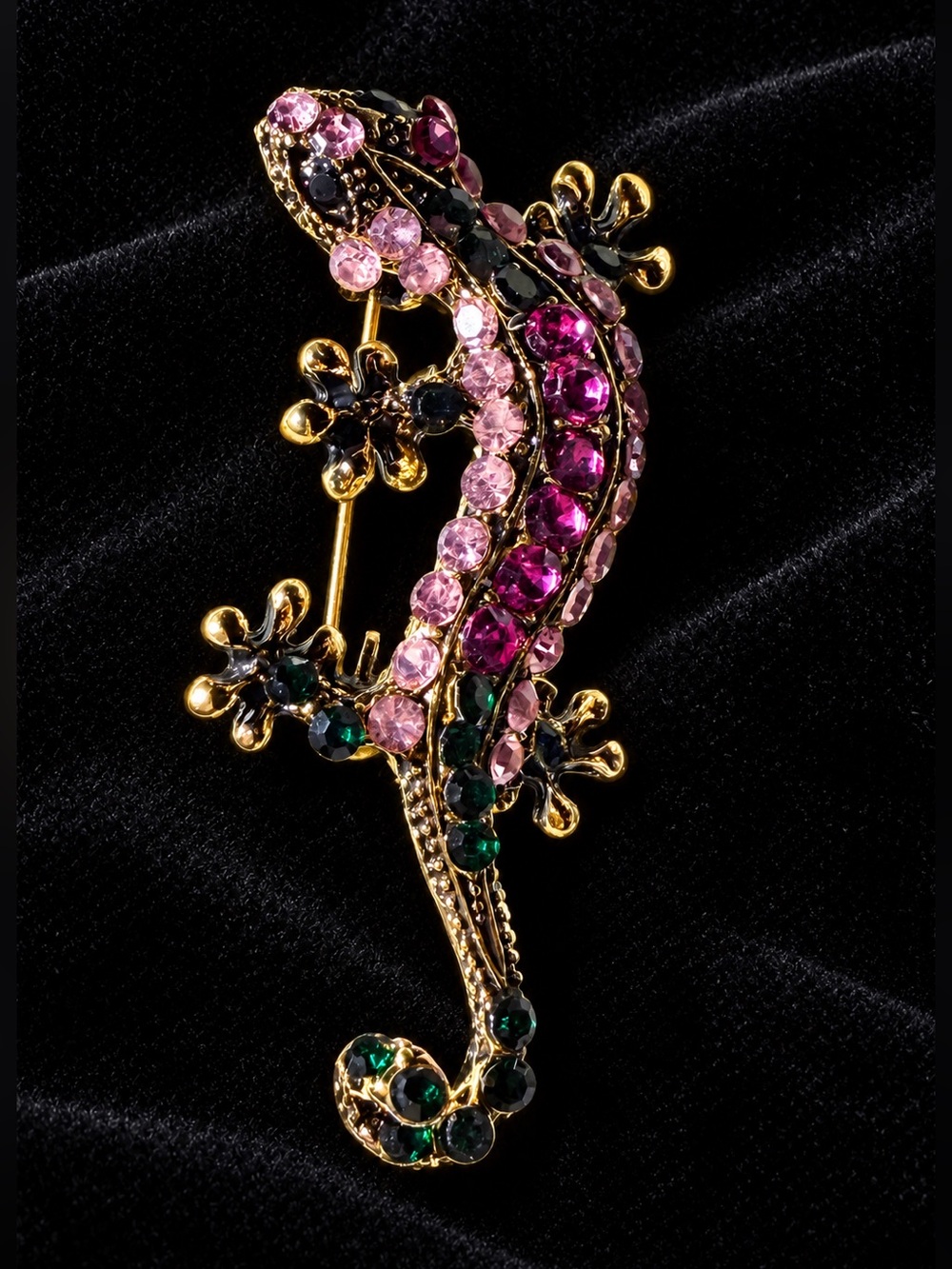 Colorful Lizard or Gecko Brooch